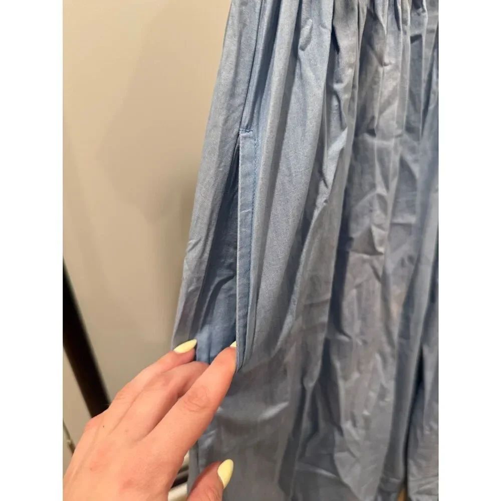 Parterre Light Blue Button-Front Maxi Shirt Dress — image 3 of 5